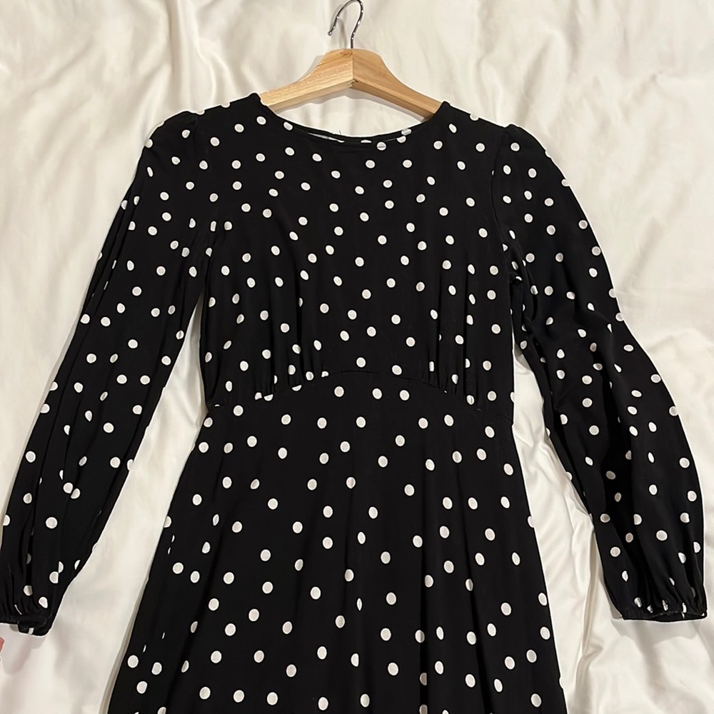 New Look long polka dot dress